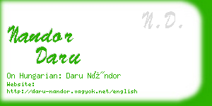 nandor daru business card